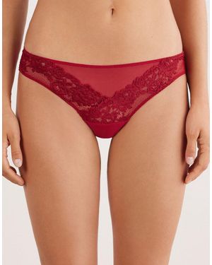 Intimissimi Pretty Flowers Brazilian Briefs - Red