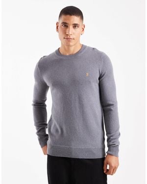 Farah Maidstone Lambswool Sweater - Gray