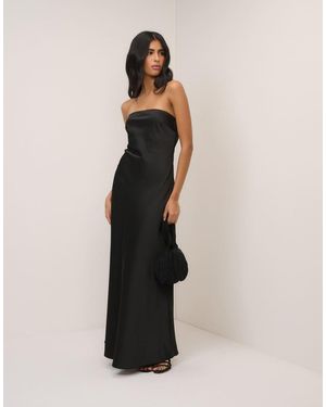 Nobody's Child Arden Satin Bandeau Sleeveless Maxi Dress - Natural