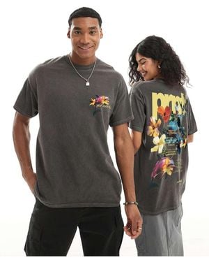 PRNT Floral Dolphin T-Shirt - Black