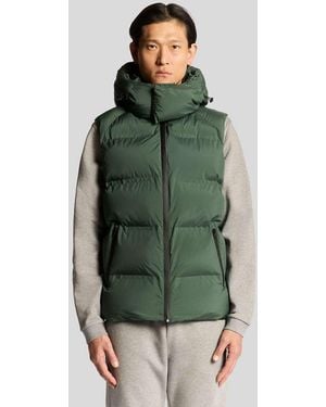 Lyle & Scott Heavyweight Hooded Puffer Gilet - Green