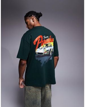 ASOS Oversized T-Shirt With Car Graphic - Gray