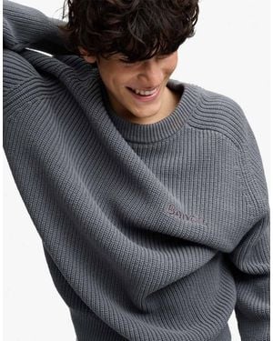 Bench x Superdry & Co Ribbed Boxy Jumper - Blue