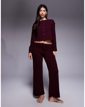 River Island Ensemble en jersey à boutonnage - bordeaux - Violet