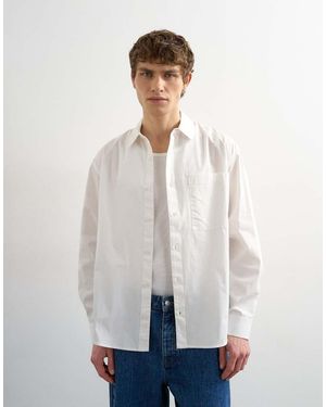 TOPMAN Ruimvallend Poplin Overhemd - Wit