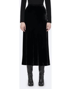 AllSaints Nalia Falda De Terciopelo Negra-Negro