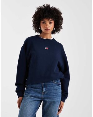 Tommy Hilfiger Boxy Badge Sweatshirt - Blue
