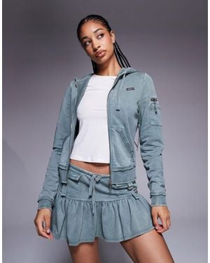 Juicy Couture Badwater Zip Up Hoodie - Blue