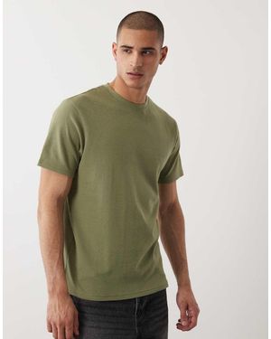 Threadbare T-Shirt Girocollo Testurizzata Salvia - Verde