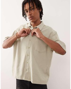 Weekday Camicia Kaki Lavorata A Nido D'Ape - Neutro