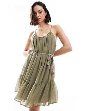 ONLY Mini-Jurk Met Afneembare Riem - Groen
