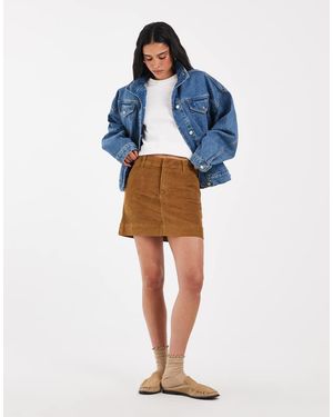 Lee Jeans Suedette Mini Rok - Blauw