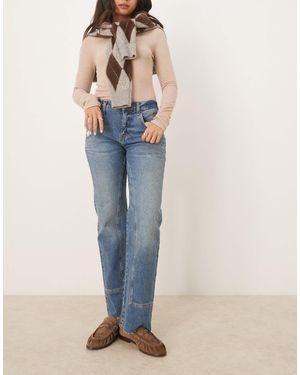 Free People Risk taker - jean à taille mi-haute - bleu