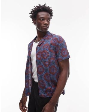 Levi's Sunset Camp Short Sleeve Geo Print Shirt - Purple