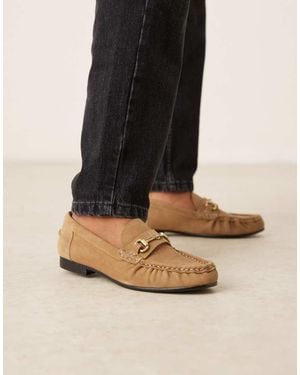 Mango Suede Snaffle Loafers - Black