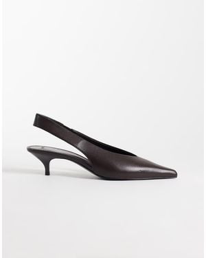 Mango Slingback Pumps Met Puntige Neus - Wit