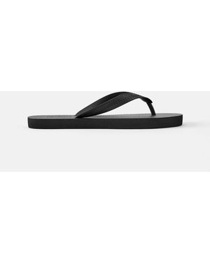 Pull&Bear Sandales plates - Noir