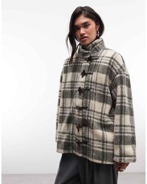 Daisy Street Borg Boxy Jack Met Toggles - Grijs