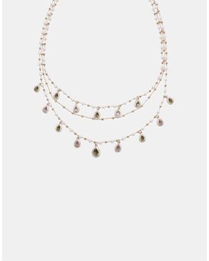Stradivarius Long Multi-Charm Necklace - Yellow