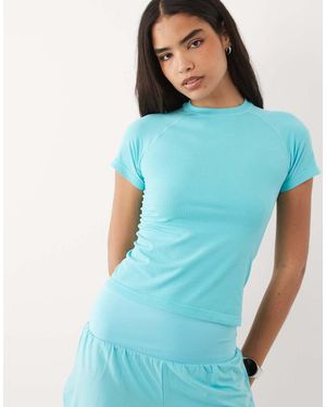 4505 Lichtgewicht Naadloos Hardloop-T-Shirt Van Mesh - Blauw