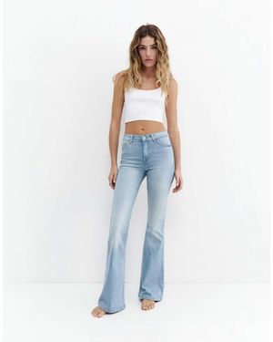 Pull&Bear Jean skinny évasé - ciel - Bleu