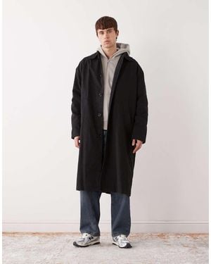 Weekday Longline Car Coat - Black