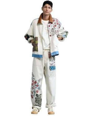 Desigual Patchwork Coat - White