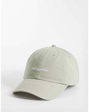 New Balance 6-panel-cap mit linearem logo - Natur