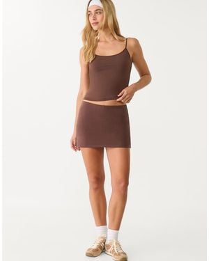 Stradivarius Minigonna Pantalone - Marrone