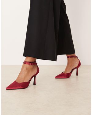 Raid – etanah – spitze pumps aus satin - Schwarz