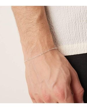 ASOS Sterling Oval Link Chain Bracelet - Natural