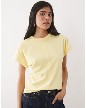 ASOS Cinched Peplum T-shirt - Yellow
