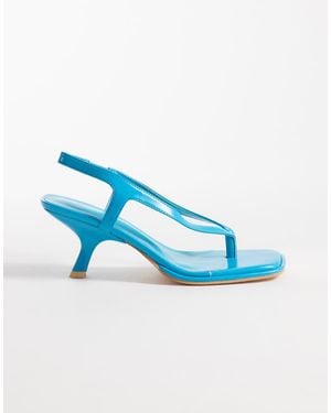 Glamorous Sandalias Azules De Tacón De
