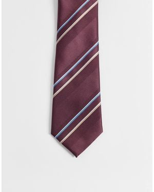 ASOS Thin Stripe Rugby Tie - Purple
