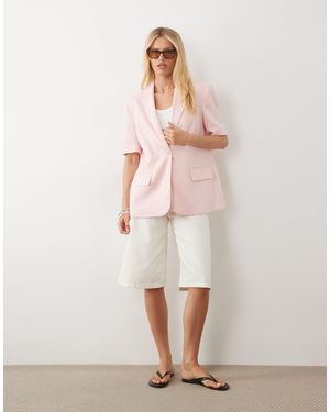 ASOS Shortsleeve Blazer - Natural