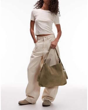 ASOS Cabas en daim avec boucles - sauge - Vert
