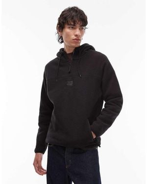 Timberland Polar Hoodie Met 1/4 Rits En Zak - Zwart
