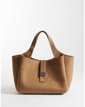 Gina Tricot Hand Bag With Belt Strap Detail - Brown