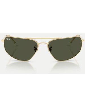 Ray-Ban Rb3780 Rectangle Sunglasses With Lens - Green