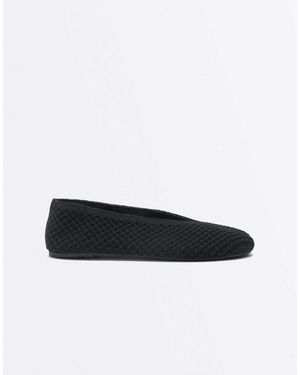 Oysho Ballerines plates au crochet - Blanc