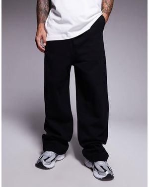 ASOS Premium Heavyweight Wide Leg jogger 400gsm - Black