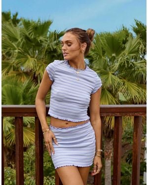 South Beach X Misha Grimes Check Mini Beach Skirt - Green