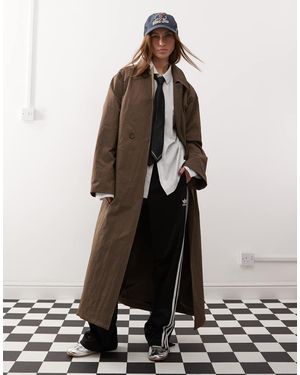 Collusion Longline Trench Jacket - White