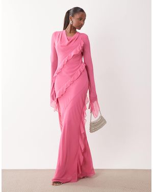 DASKA – chiffon-maxikleid - Pink