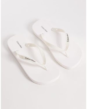 Calvin Klein Jeans Metallic Flip Flops - Natural