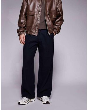 Prohibited Pantalones Carbón Con Pinzas Dobles Club De - Azul