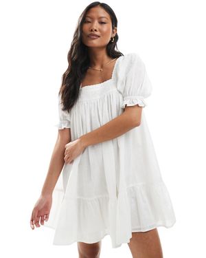 Miss Selfridge Voile Smock Dress - White