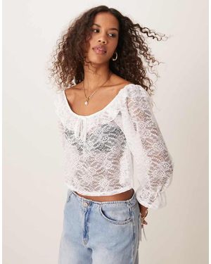 Miss Selfridge Blusa Con Dettaglio - Bianco