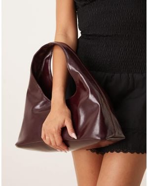 ASOS Sac porté épaule souple et évasé - cerise - Noir
