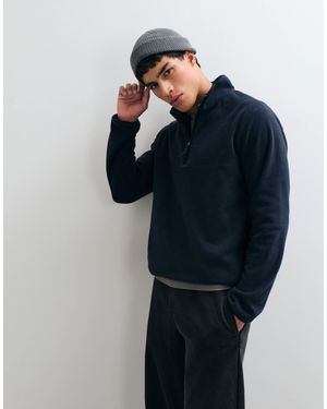ASOS Fleece mit viertelreißverschluss - Blau